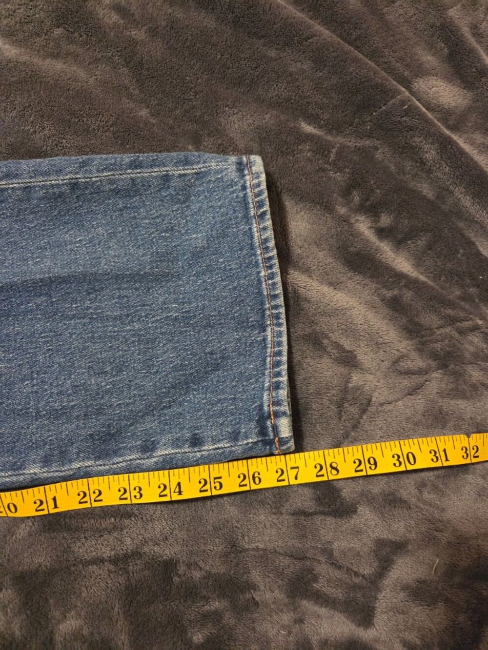 Womens 7 For All Mankind Cargo Logan Blue Bell Denim Jeans Size 31 Retro - Picture 6 of 8